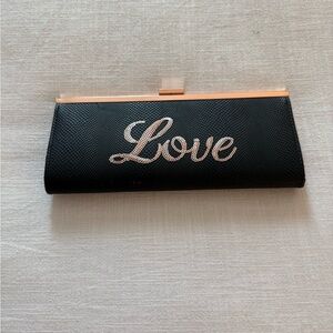 Black 'Love' Clutch